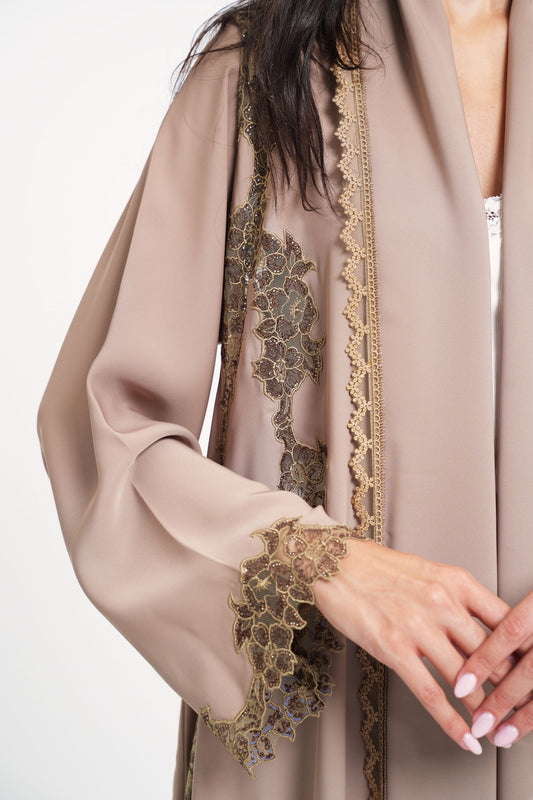 Taupe Gold Abaya